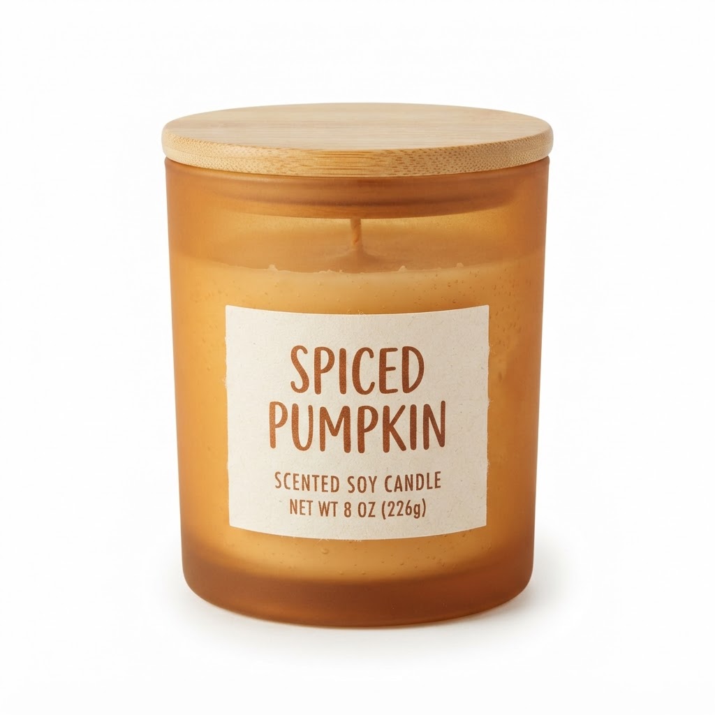 Spiced Pumpkin Scented Soy Candle
