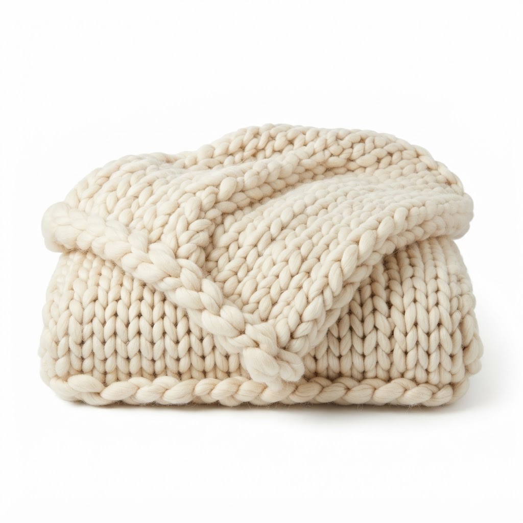 Chunky Knit Throw Blanket