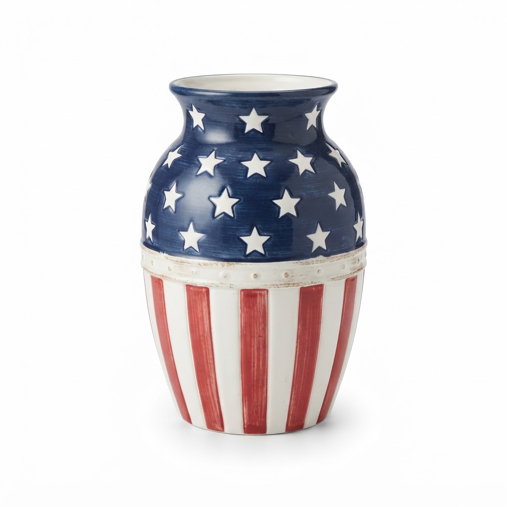 Ceramic Star Spangled Vase