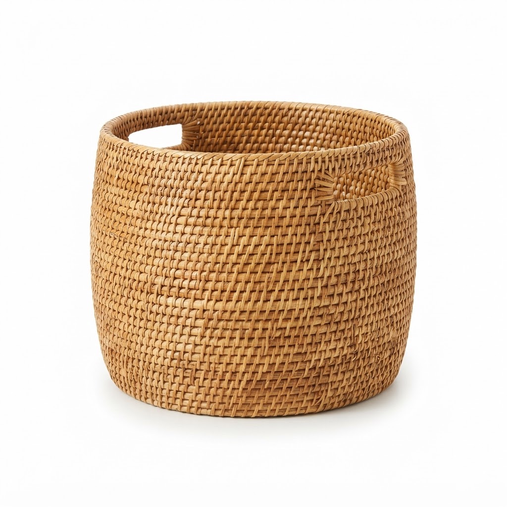Woven Rattan Storage Baskets