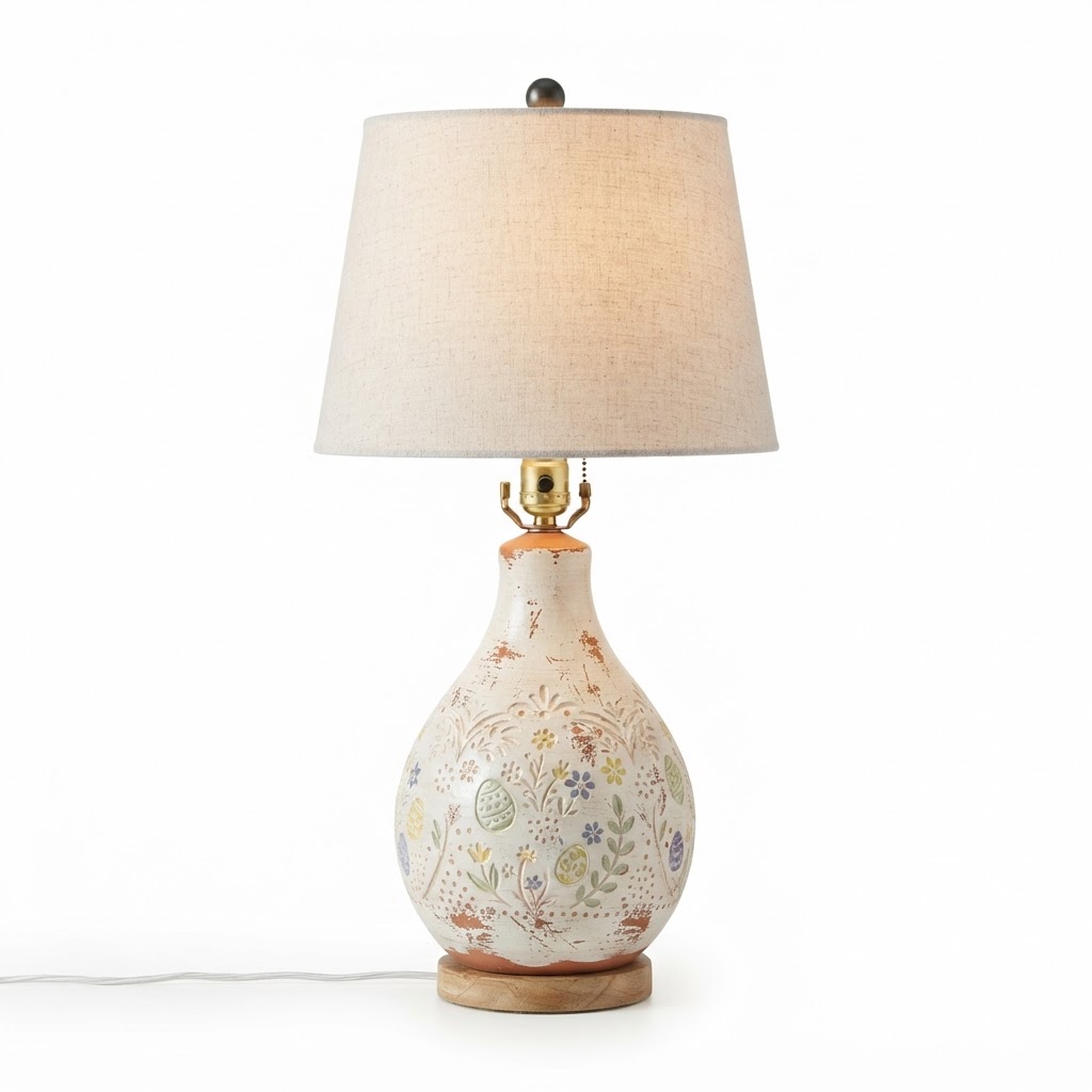 Distressed Ceramic Table Lamp