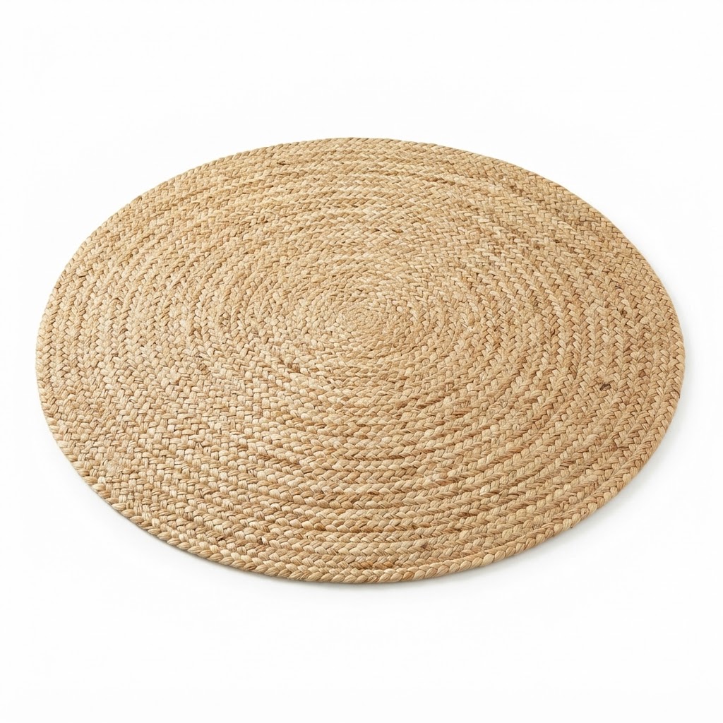 Natural Woven Jute Area Rug