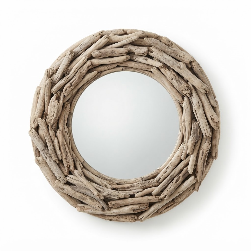 Driftwood Circular Wall Mirror