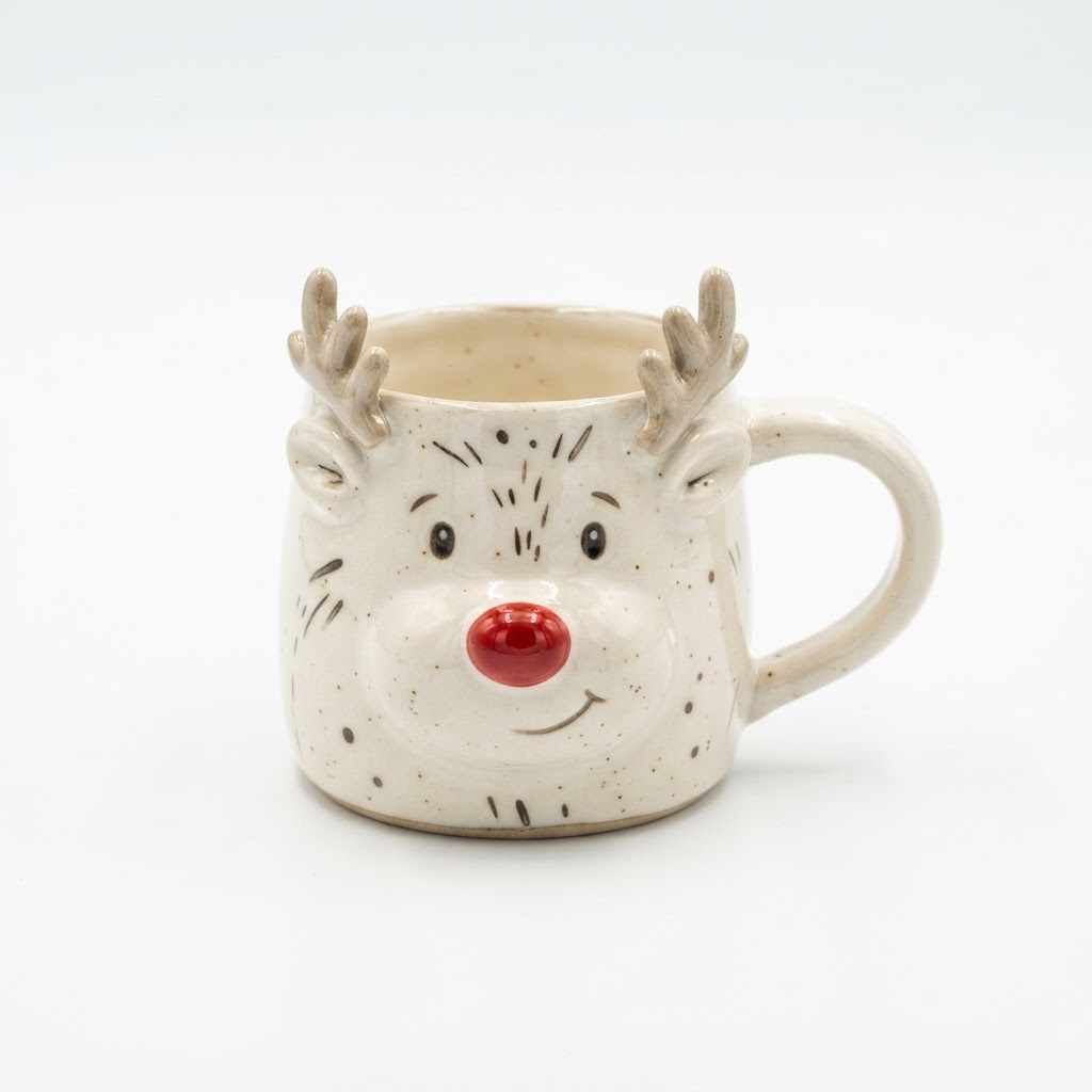 Christmas Ceramic Reindeer Mug