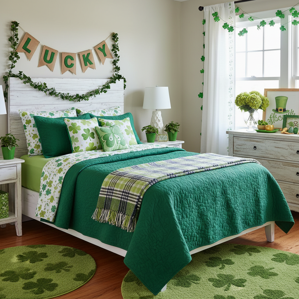 Modern Farmhouse St. Patrick's Day Child Bedroom (Girl)