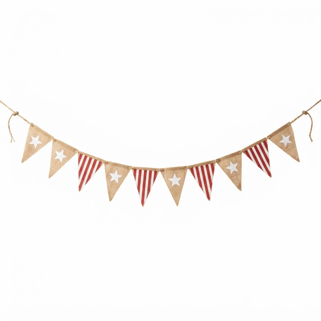 Patriotic Burlap Bunting