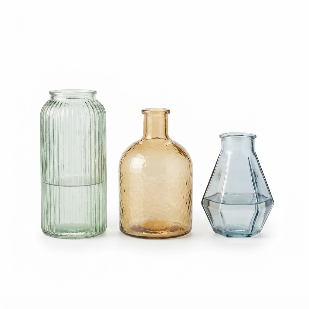 Glass Vase Set for Fresh Flowers