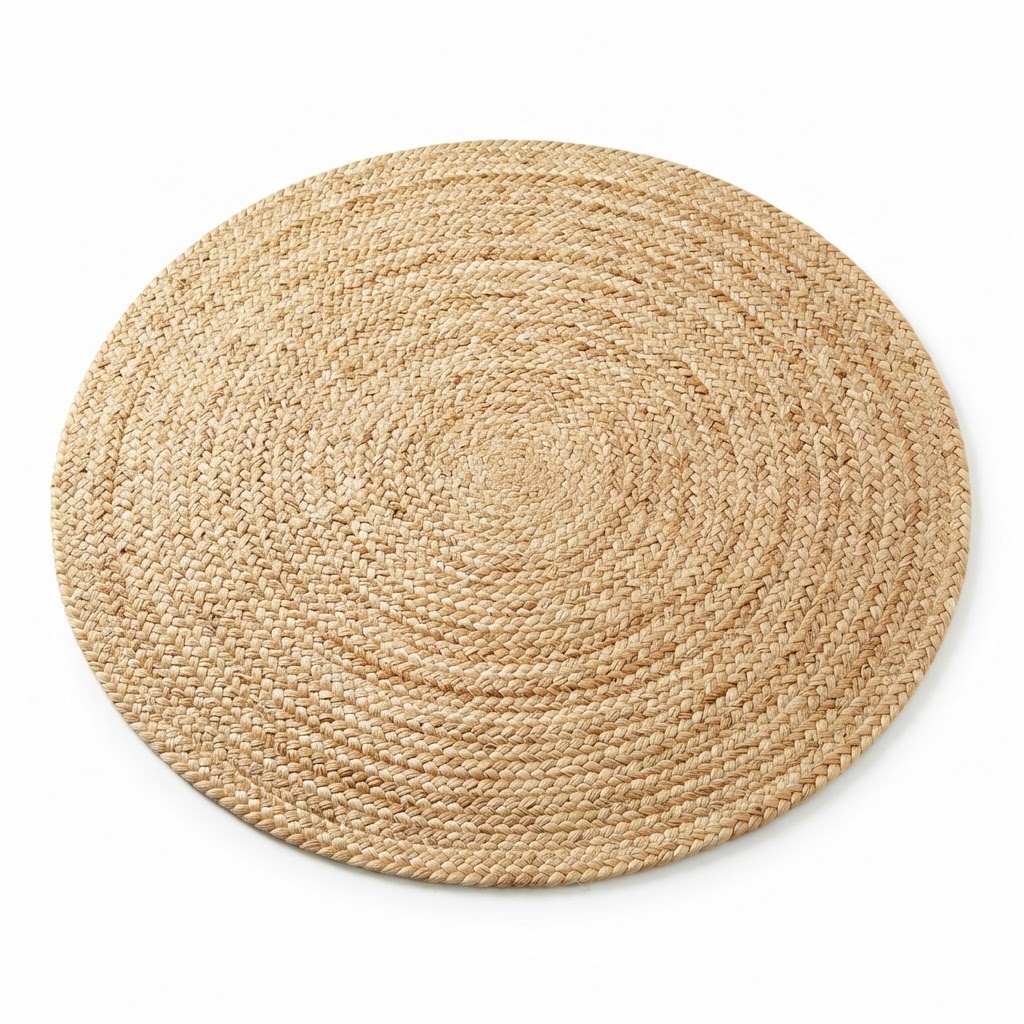 Natural Jute Round Area Rug