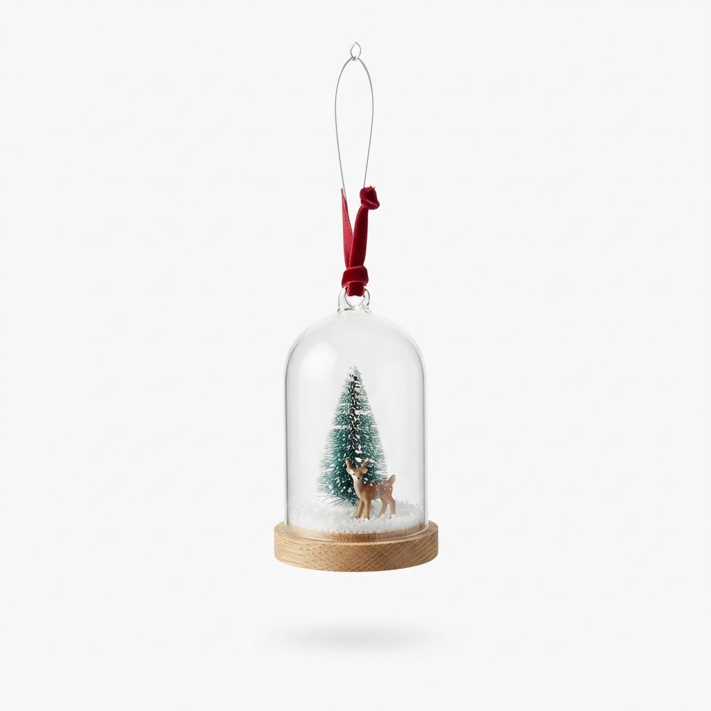 Glass Cloche Ornament Set