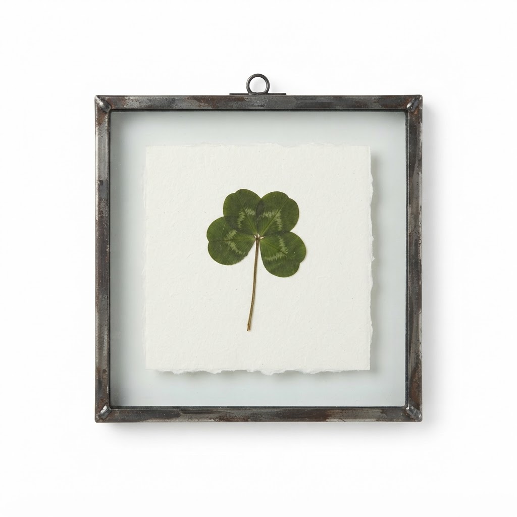 Framed Botanical Shamrock Wall Art