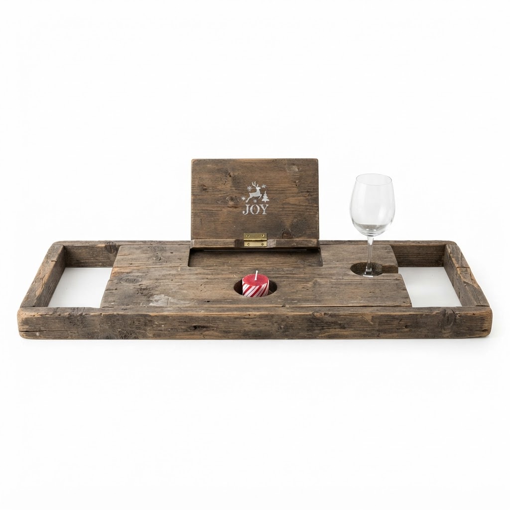 Distressed Wood Bath Tray