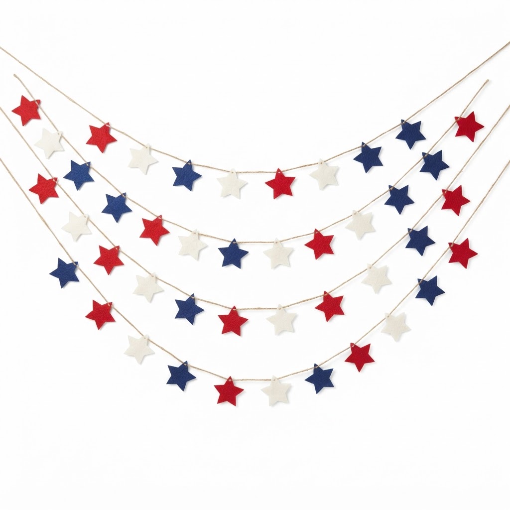 Patriotic Star Garland