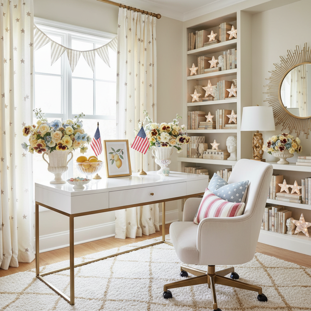 Glam Independence Day (4th of July) Home Office