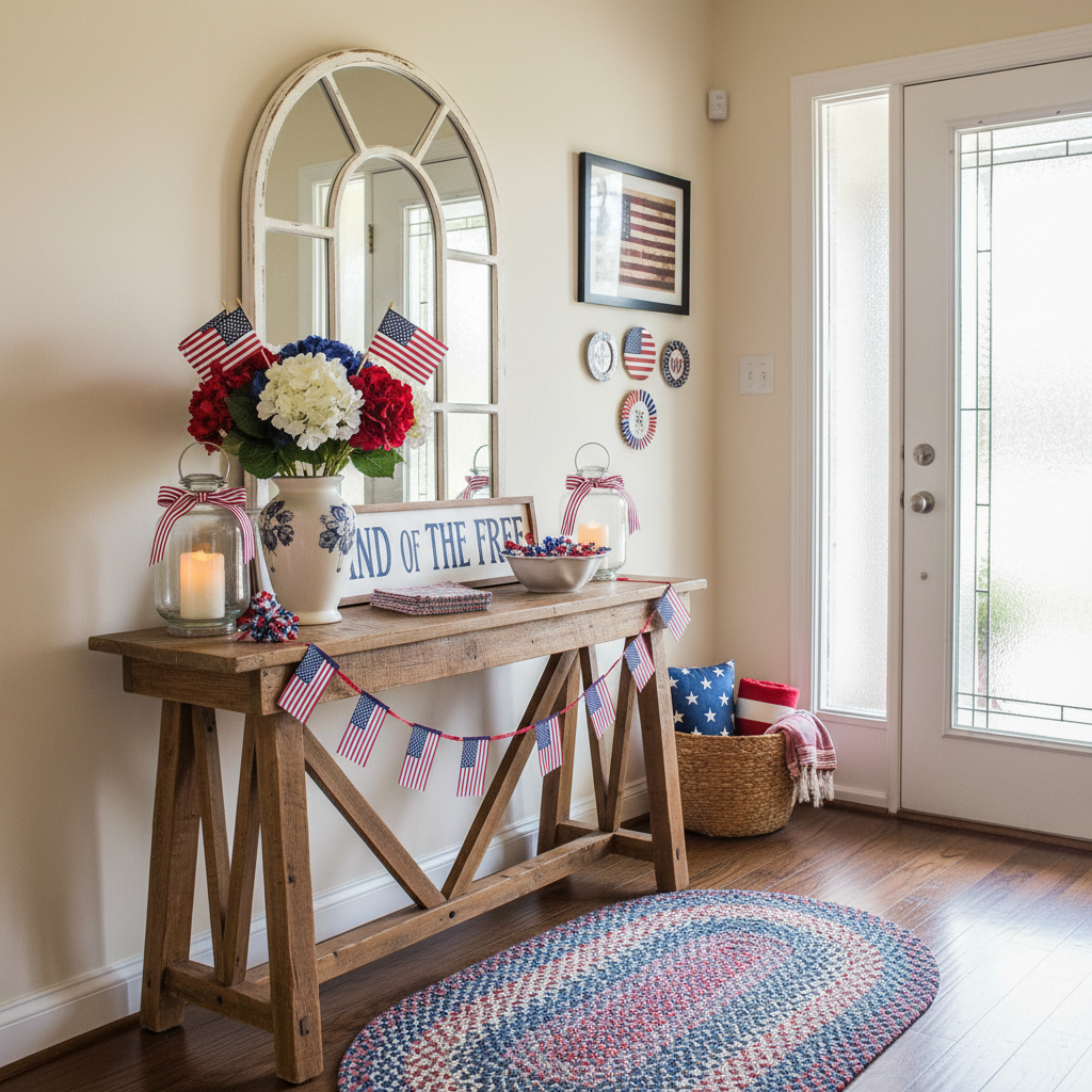 Traditional Independence Day (4th of July) Entryway