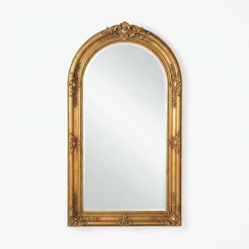 Gilded Ornate Arch Wall Mirror