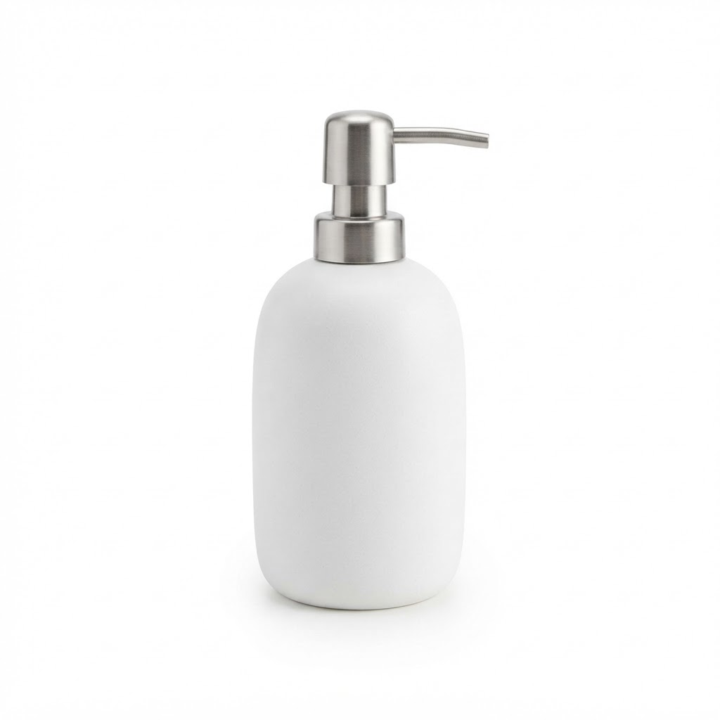 Ceramic White Pump Dispenser