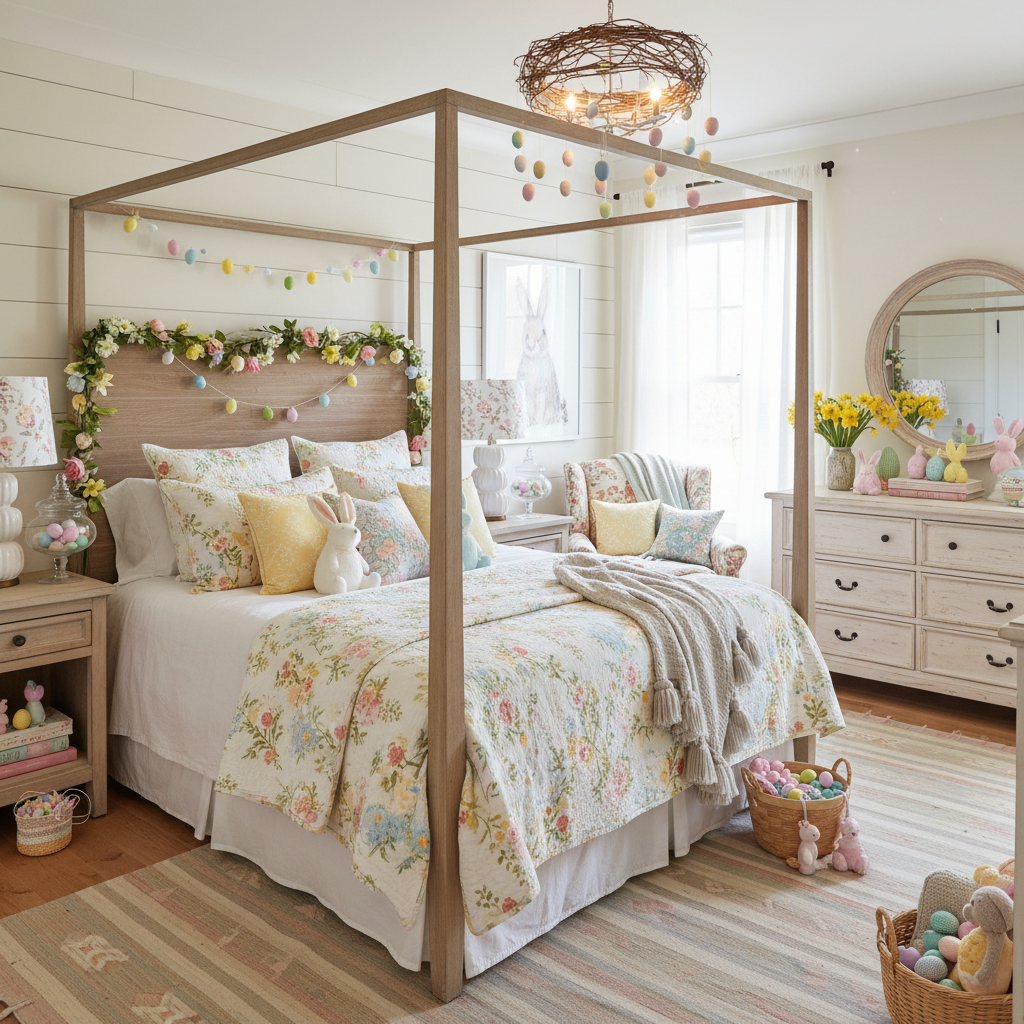 Modern Farmhouse Easter Child Bedroom (Girl)