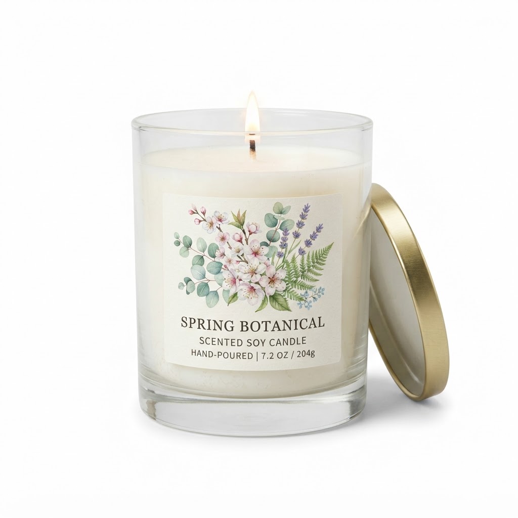 Spring Botanical Scented Soy Candle
