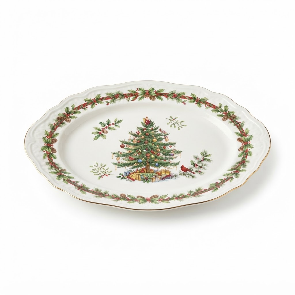Ceramic Holiday Serving Platter