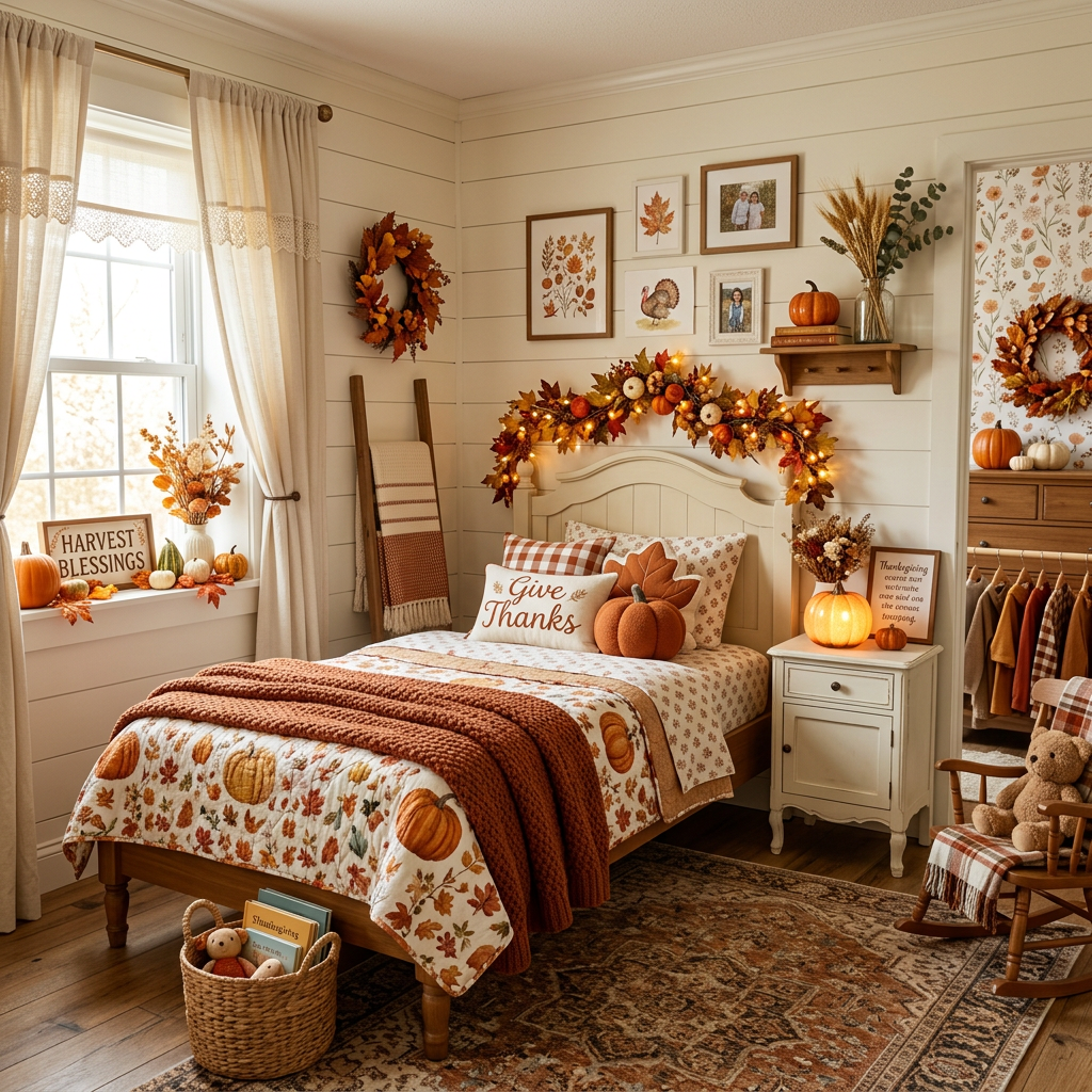 Cottagecore Thanksgiving Child Bedroom (Girl)