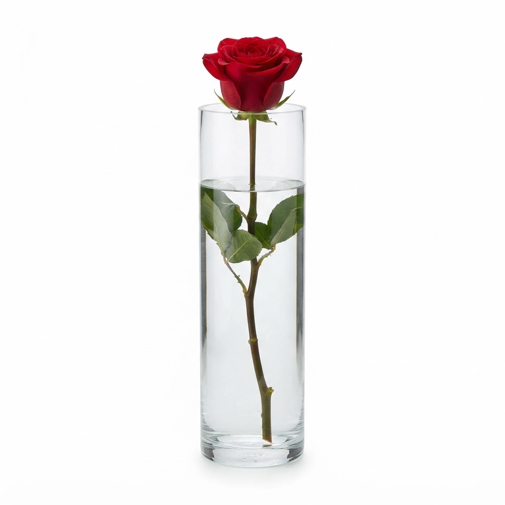 Tall Glass Cylinder Vase for Roses