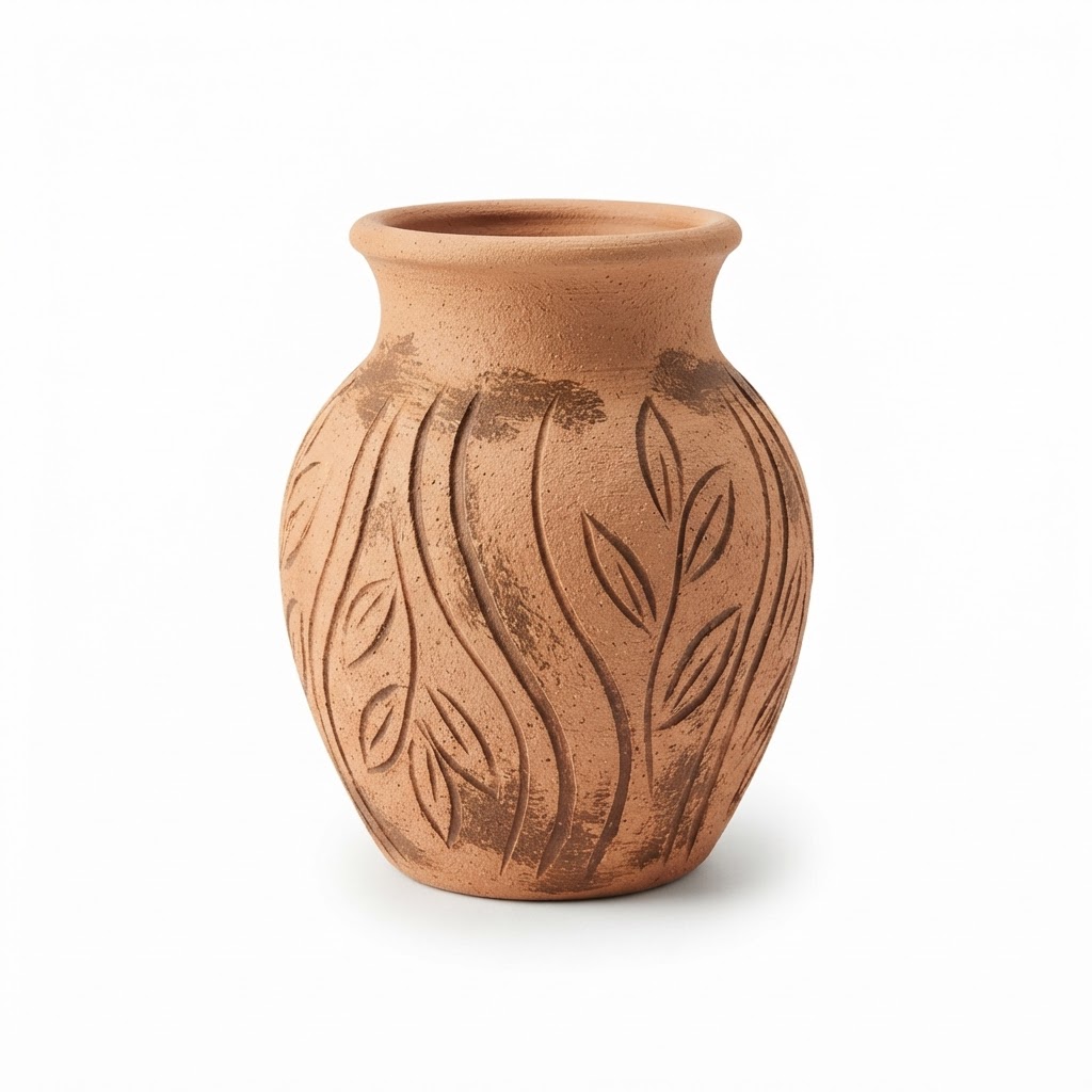 Artisan Clay Vessel for Florals