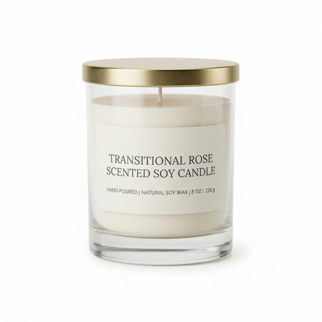 Transitional Rose Scented Soy Candle