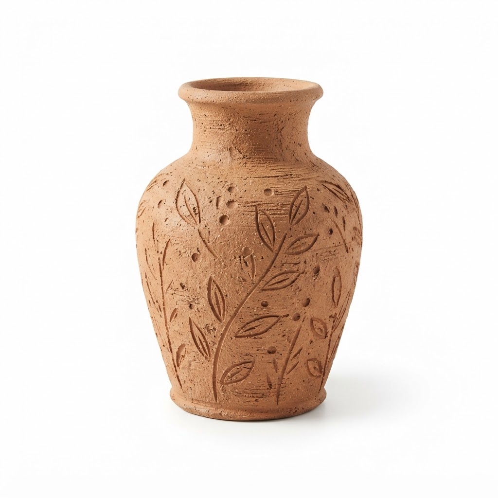 core Textured Clay Vase