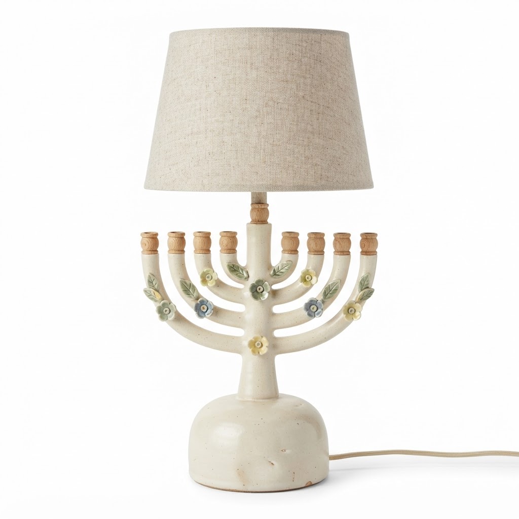 Style Menorah Bedside Lamp