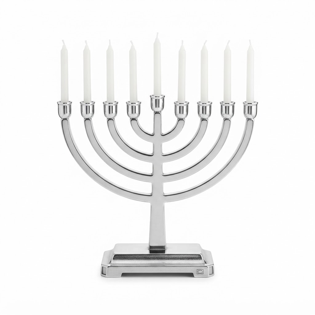 Polished Silver Menorah