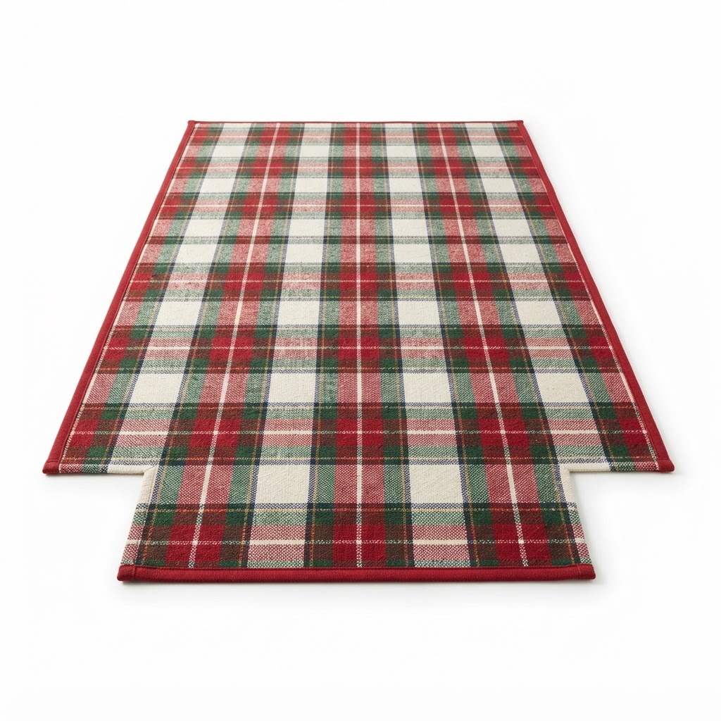 Plaid Cotton Kitchen Runner Rug