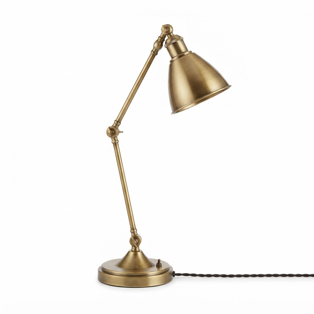 -Style Brass Task Table Lamp