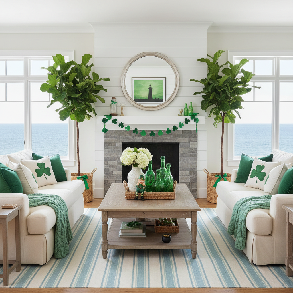 Coastal St. Patrick's Day Living Room
