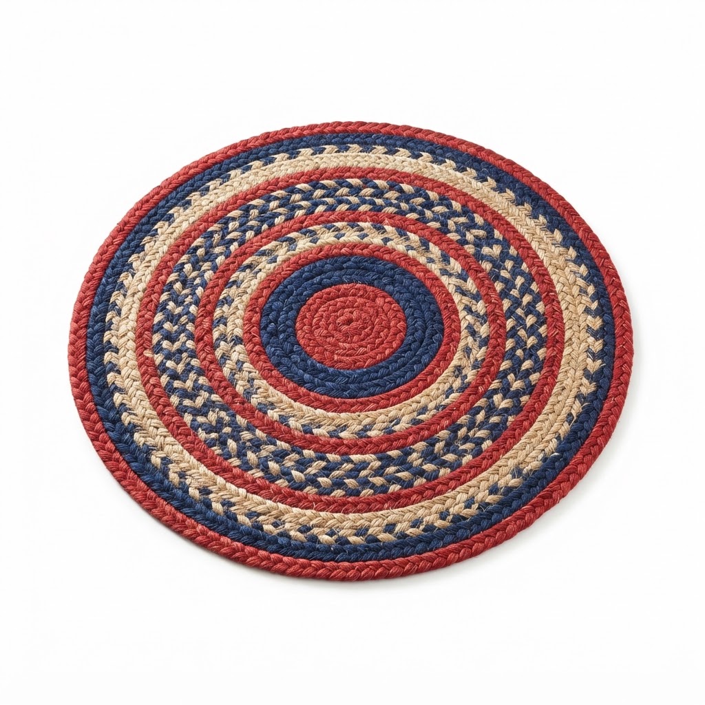 Braided Patriotic Area Rug