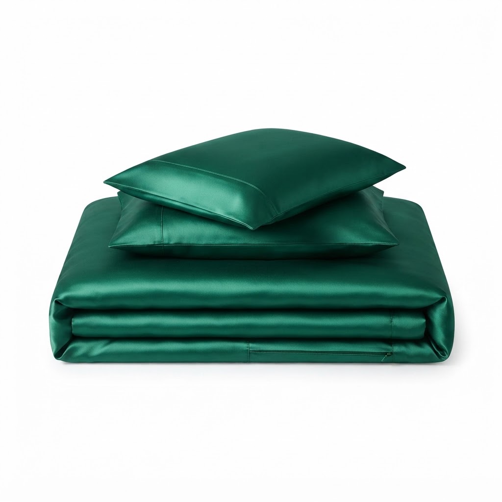 Emerald Silk Duvet Cover Set