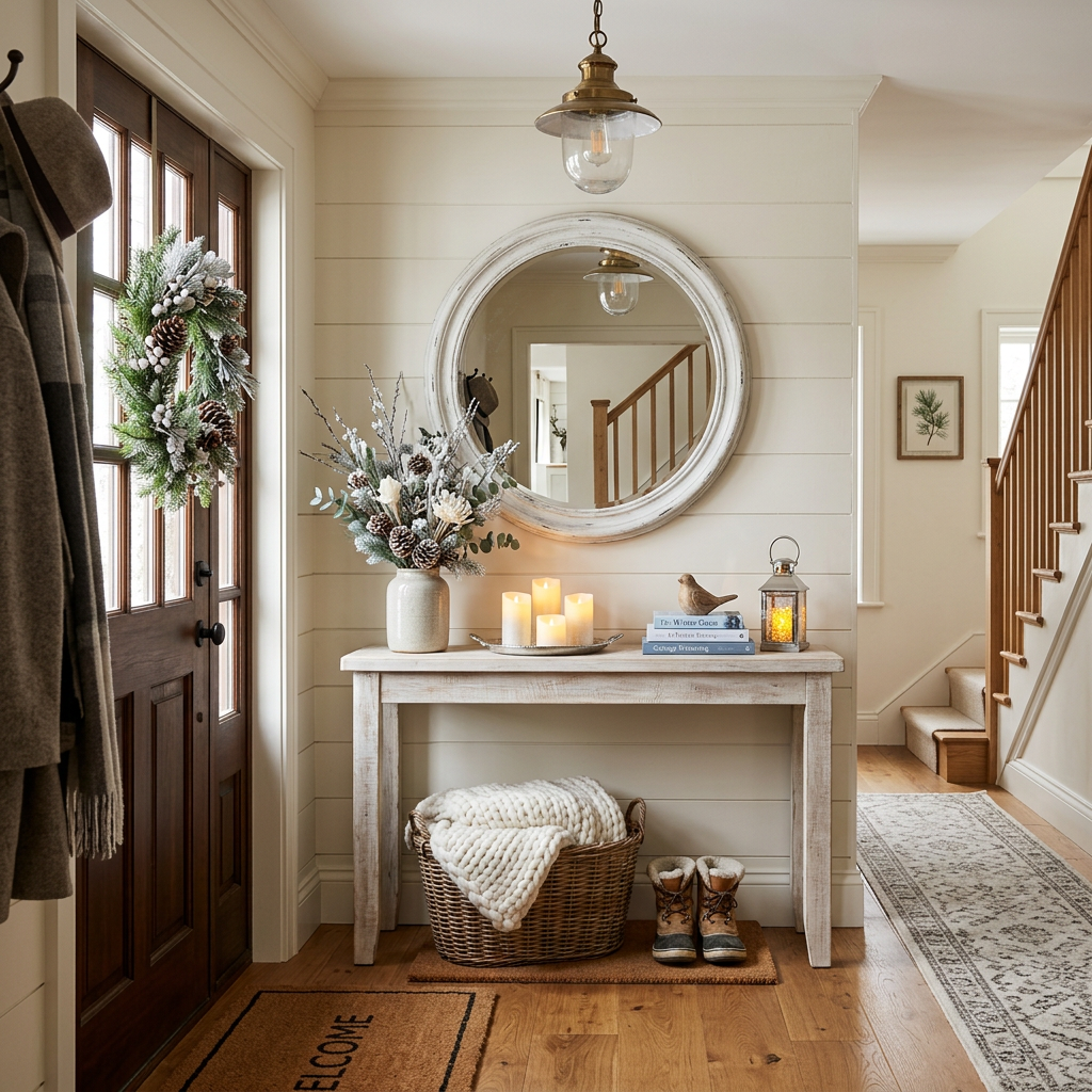 Cottagecore Winter Entryway