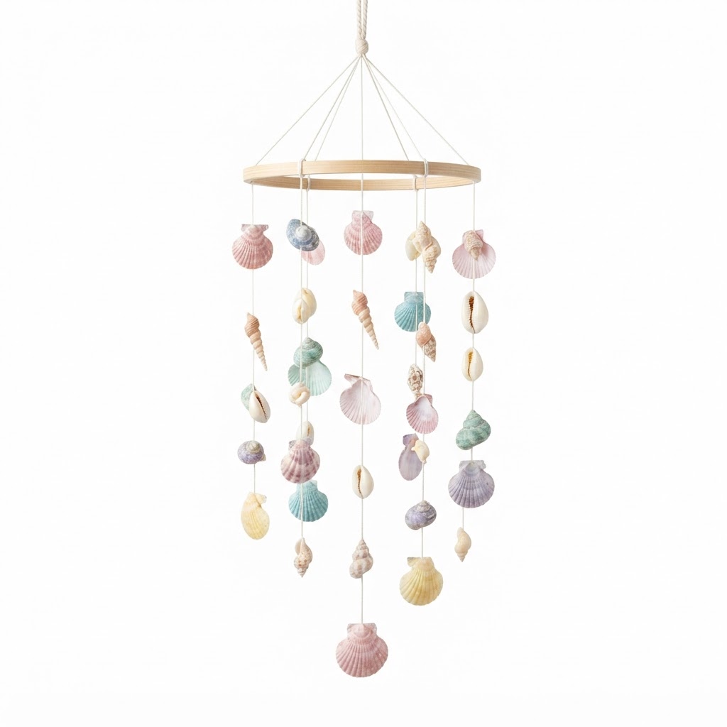 Pastel Seashell Baby Mobile