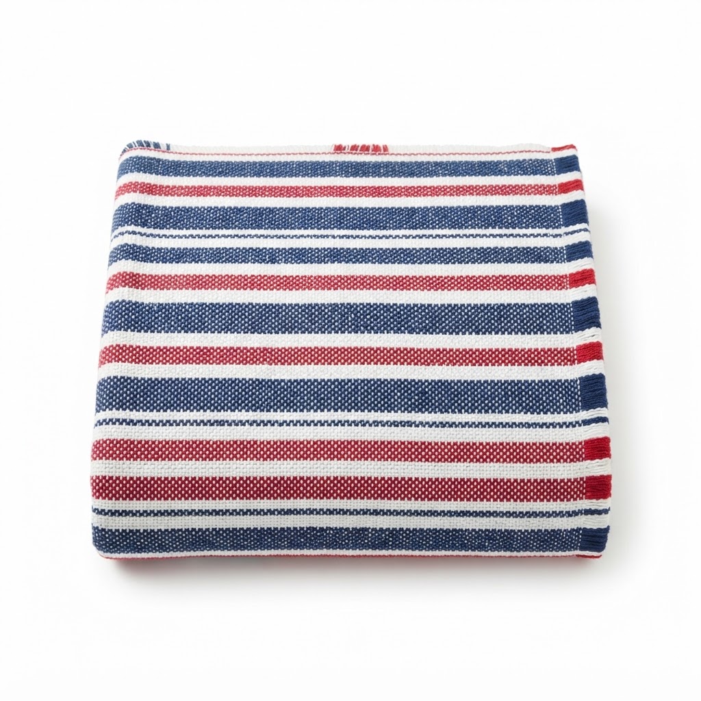Patriotic Red White and Blue Throw