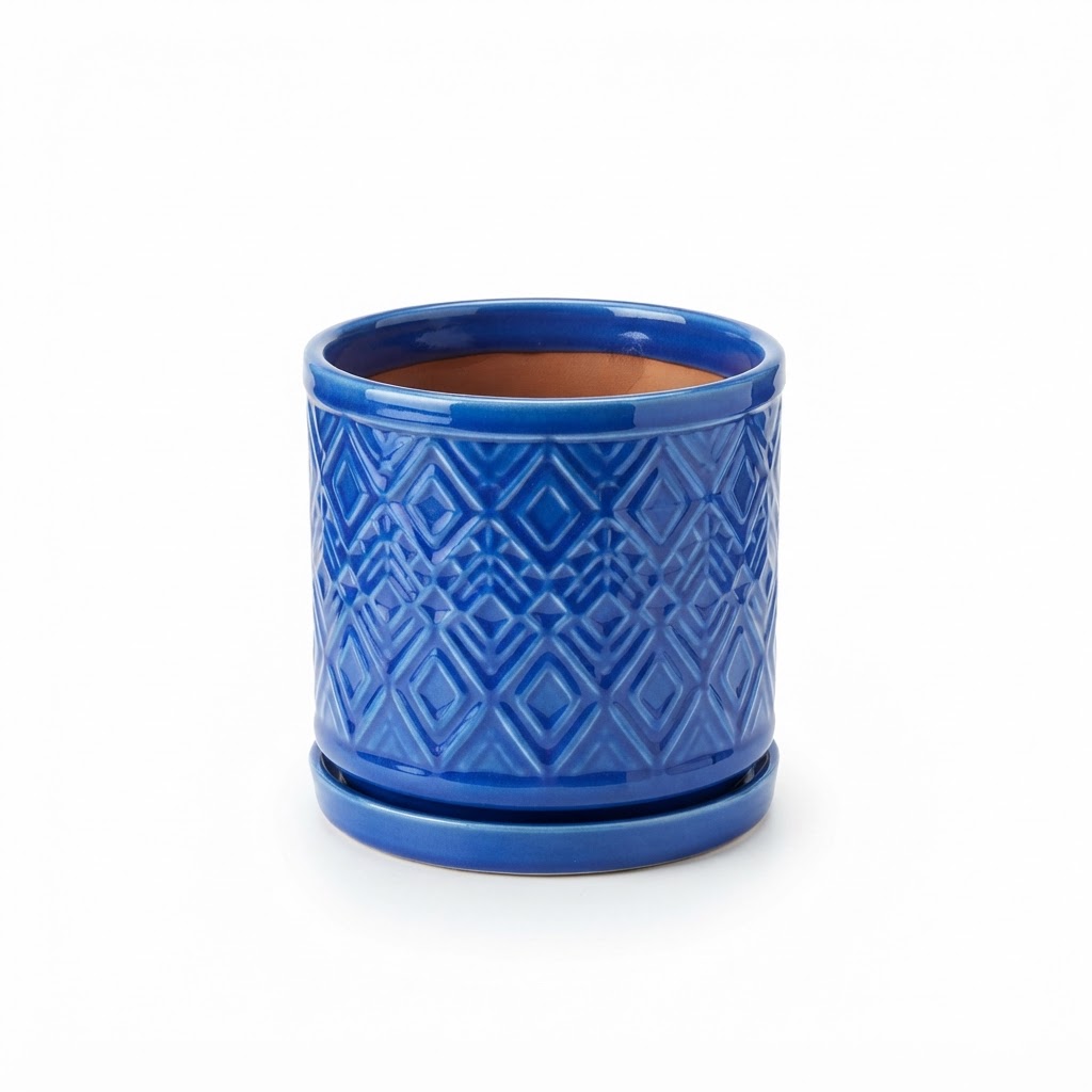 Blue Ceramic Planter Pots
