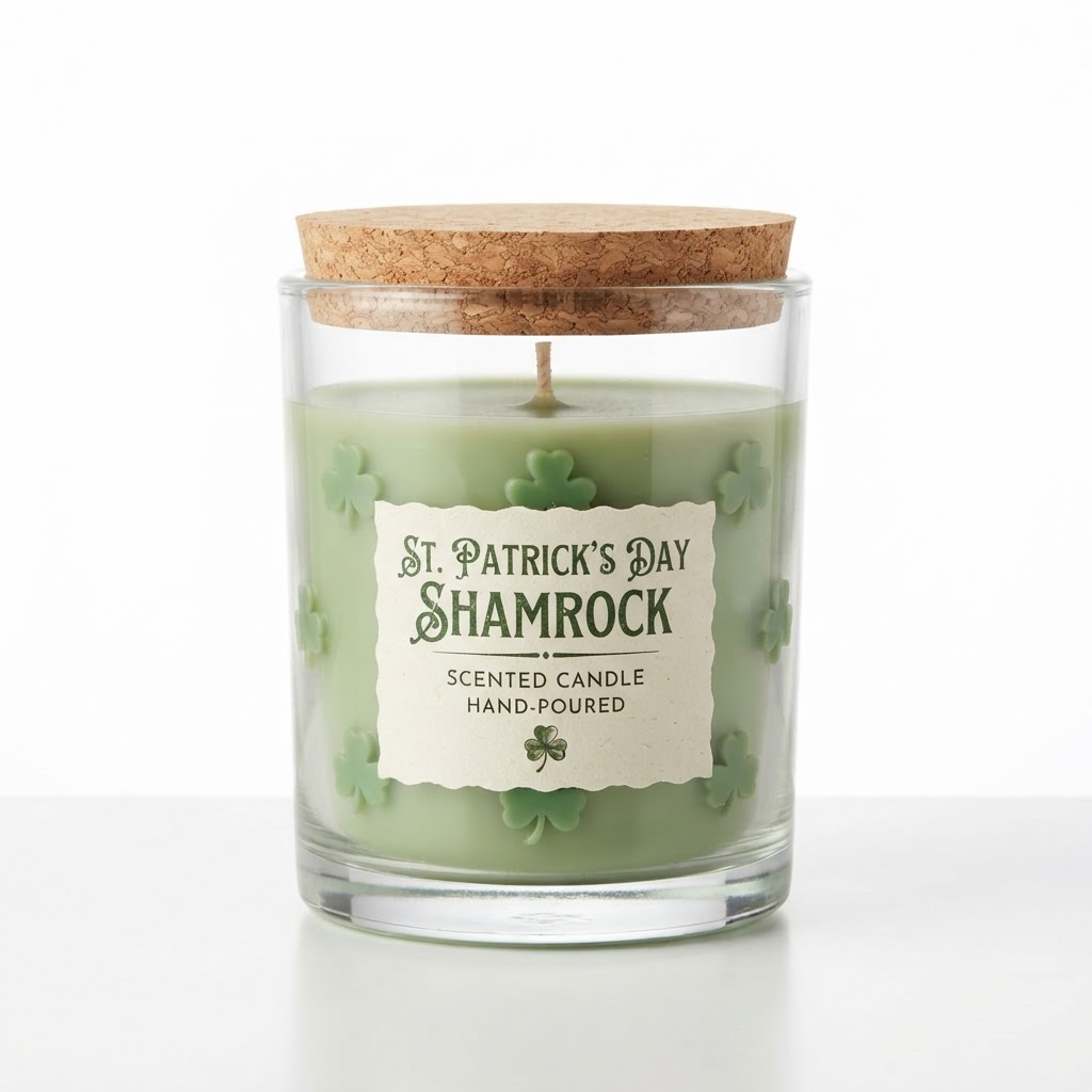 St. Patrick's Day Shamrock Scented Candle