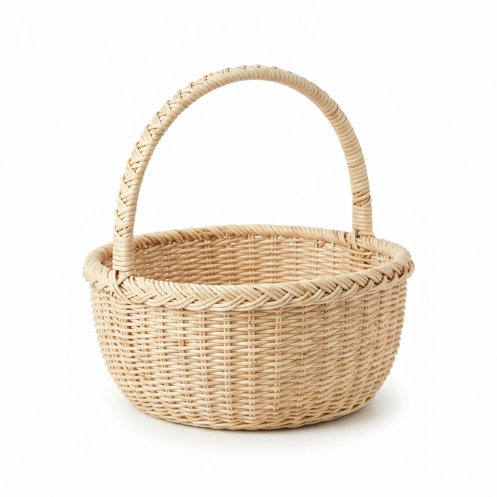 Woven Rattan Decorative Basket