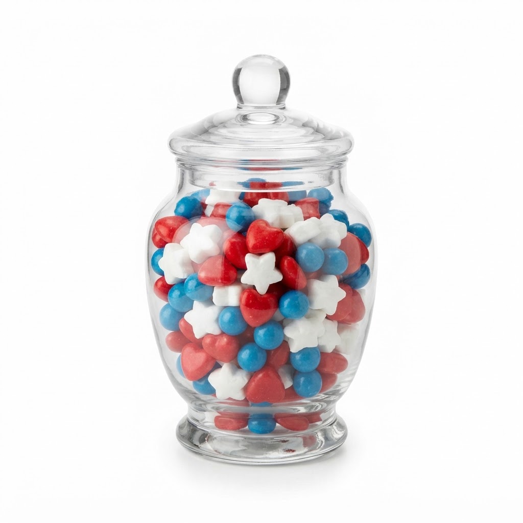 Clear Glass Apothecary Candy Jar