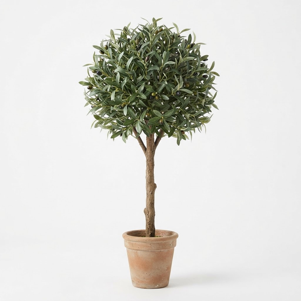 Faux Olive Topiary Tree