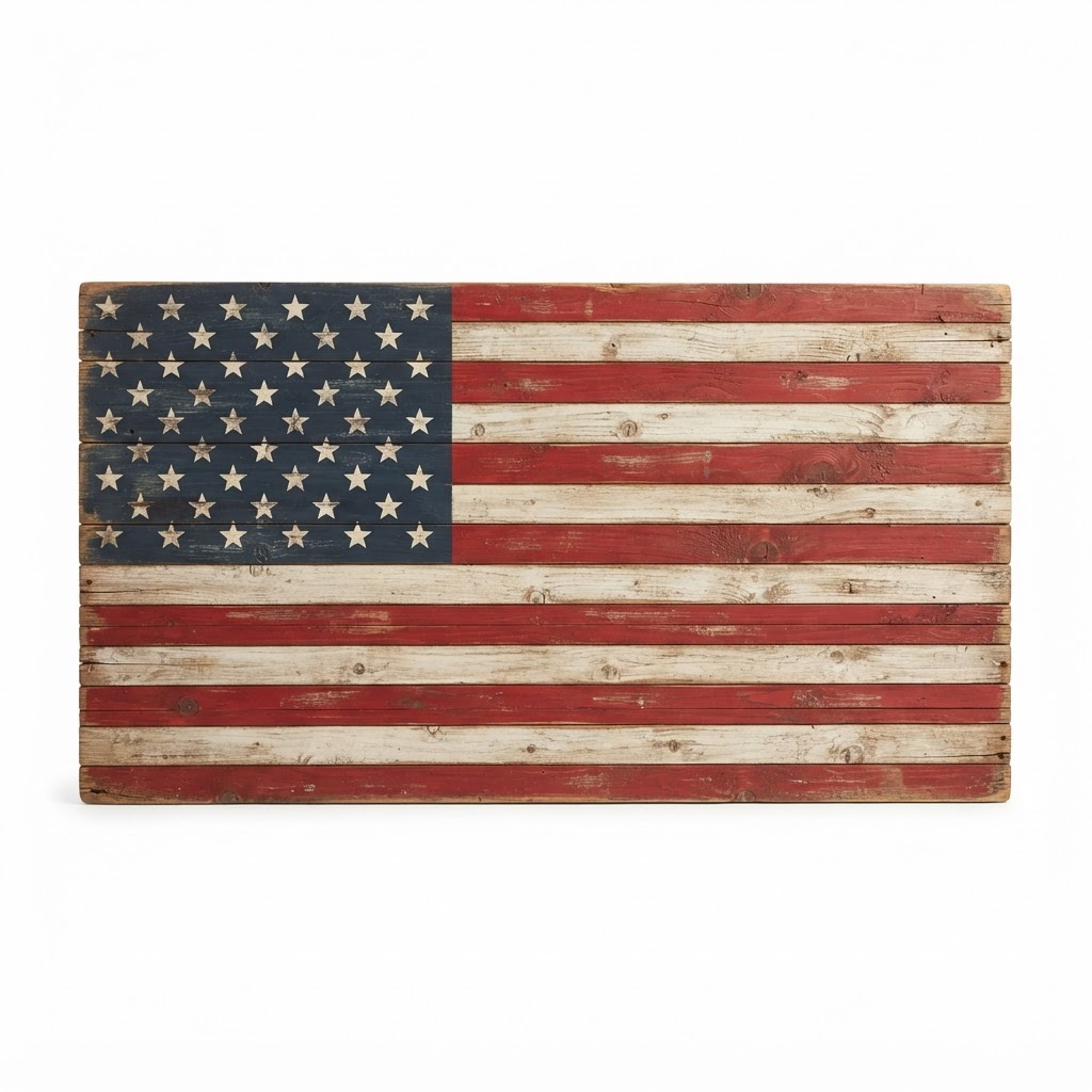 American Flag Wood Art