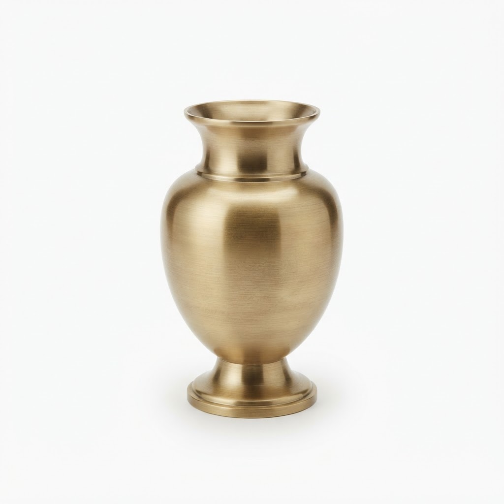 Brushed Brass Urn Vase
