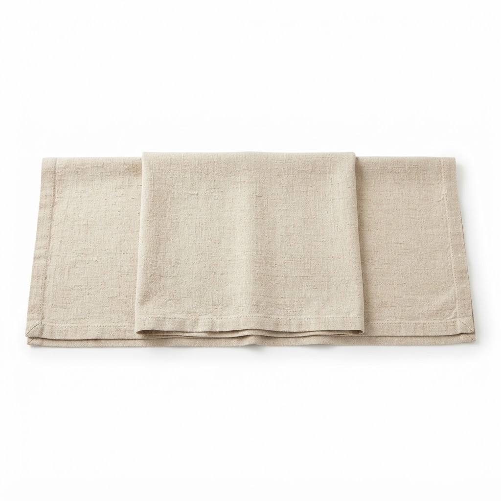 Beige Linen Table Runner
