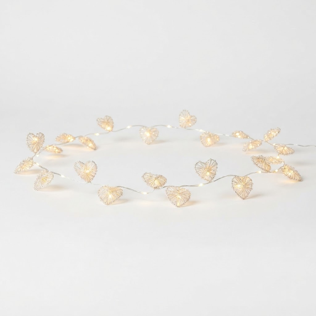 Whimsical Fairy Light Heart Garland