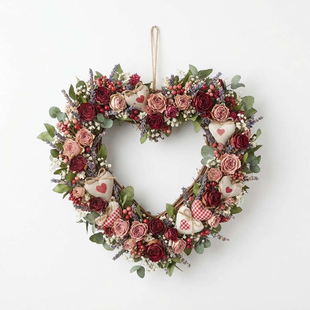 core Floral and Heart Wreath