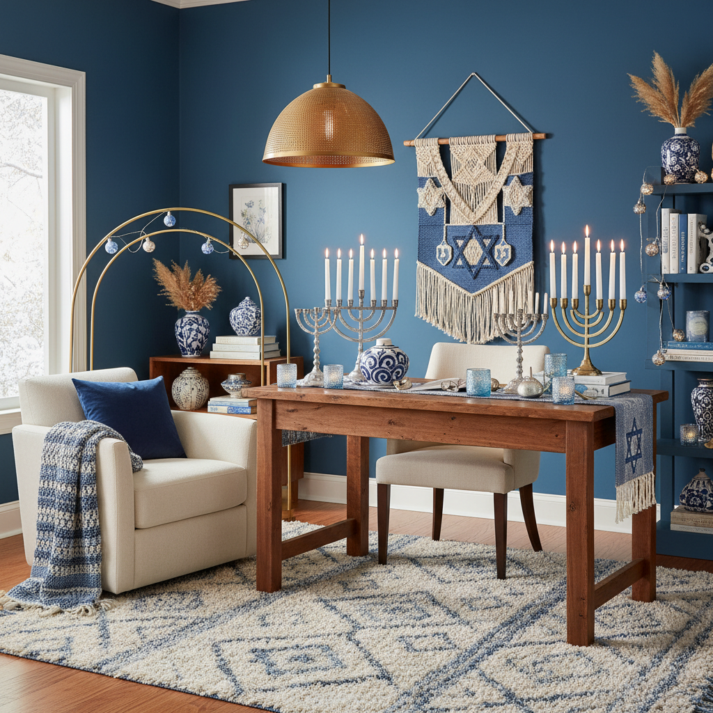 Boho Hanukkah Home Office