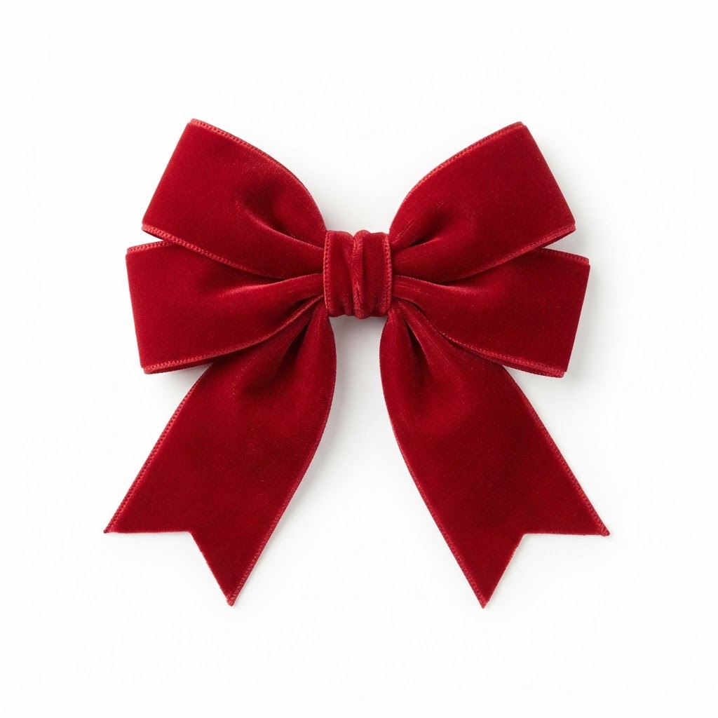 Red Velvet Ribbon Bows